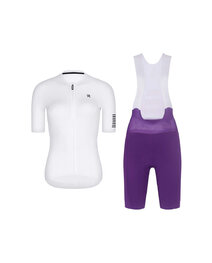RIVANELLE Cycling short sleeve jersey and shorts - VICTORIOUS LADY - white/purple